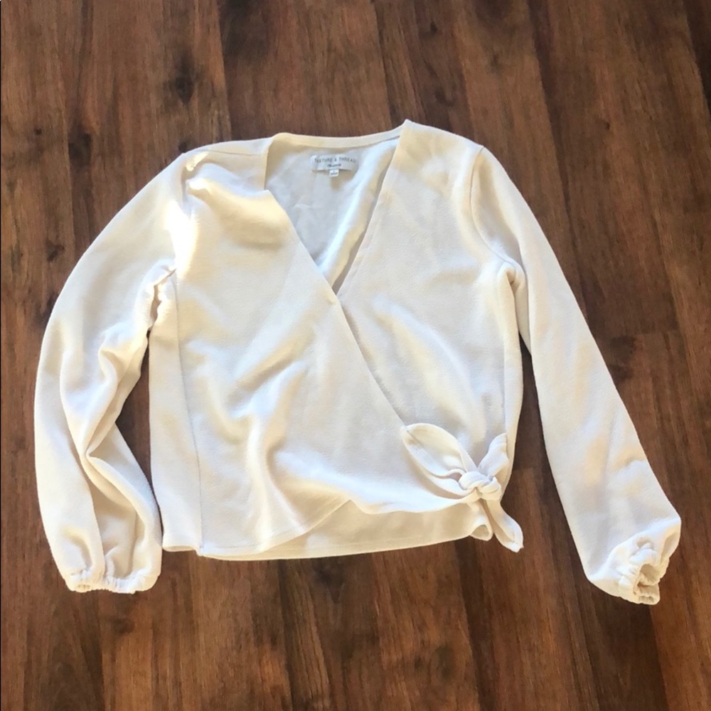 Madewell Texture & Thread Long Sleeve Top S EUC